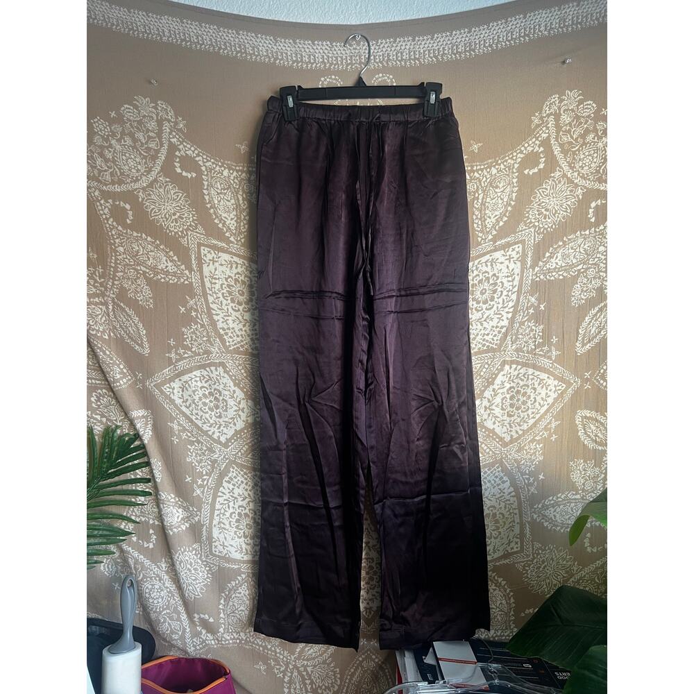 NWT Quince Purple Silk Lounge Pants